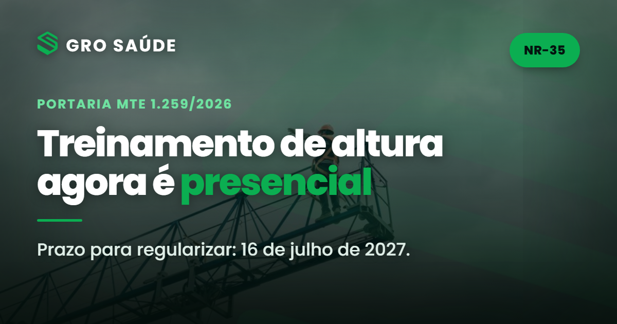 NR-35 — treinamento de trabalho em altura agora é presencial