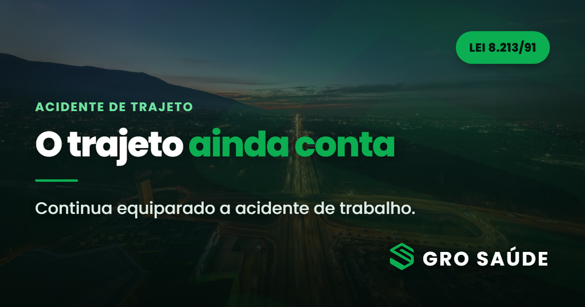 Acidente de trajeto — continua equiparado a acidente de trabalho